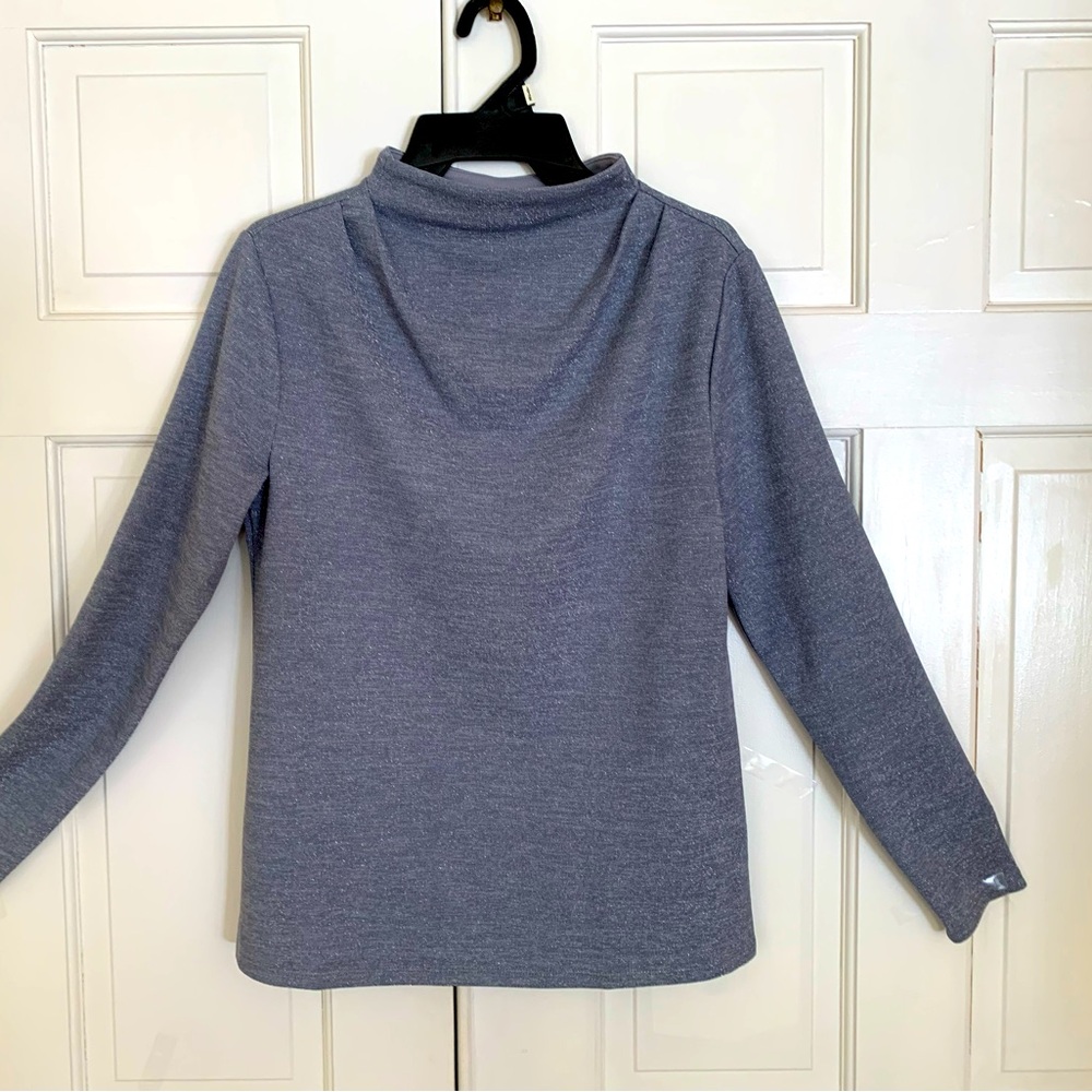Ann Taylor grey/metallic top